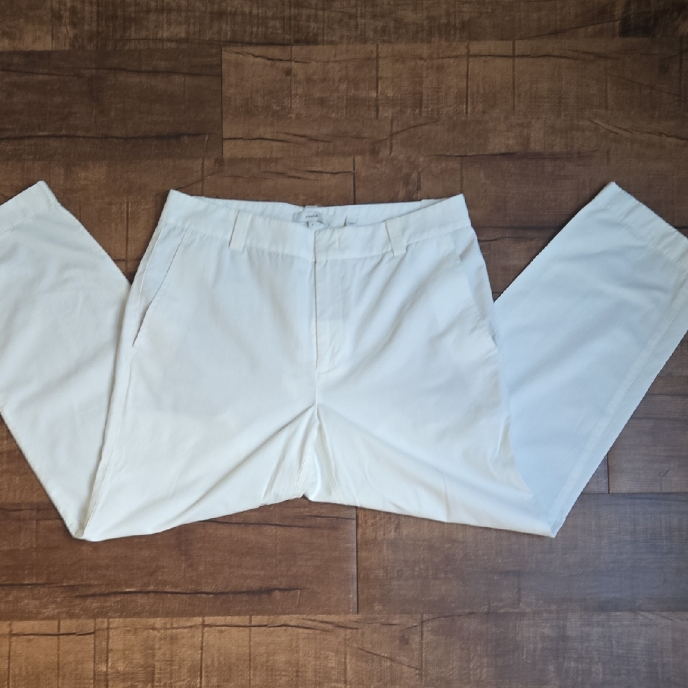 Vince Mid-Rise Chino Pants – Size 8 100% Cotton Cropped Twill Classic Minimalist - Picture 4 of 10